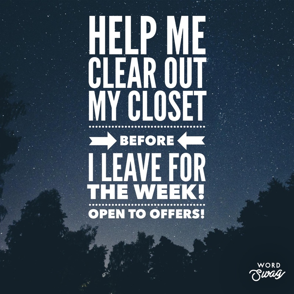 Help me clear out my closet! Open to offers!